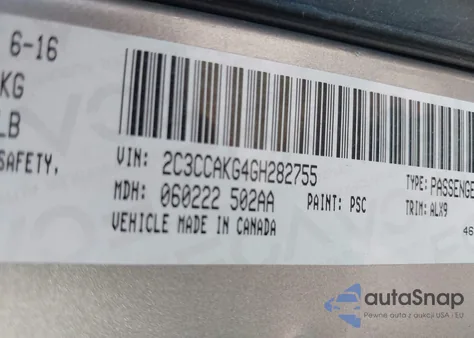 2016 Chrysler 300C Awd z USA, uszkodzony, nr VIN 2C3CCAKG4GH282755